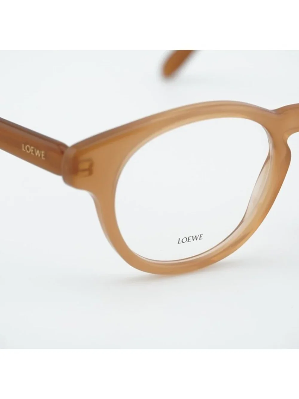 Loewe LW50085I 047 Unisex Eyeglasses Shiny Brown 49mm Round Frame